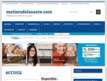 Tablet Screenshot of metiersdelasante.com